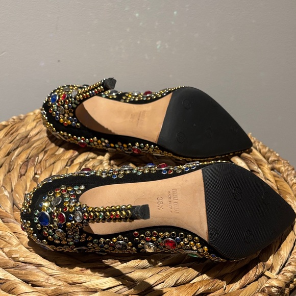 Miu Miu Black Heels with Multicolor Embellishments - Picture 12 of 12